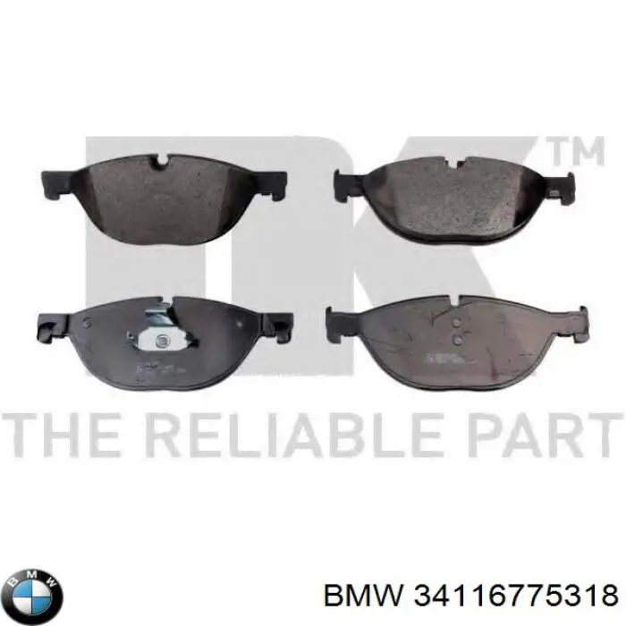 Передние тормозные колодки 34116775318 BMW