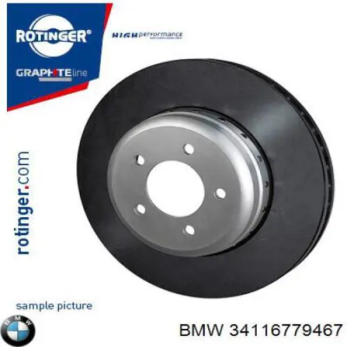 Передний тормозной диск BMW 34116779467
