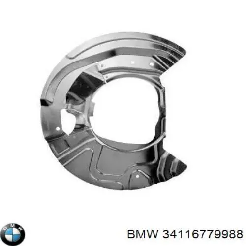34116779988 BMW proteção do freio de disco dianteiro direito