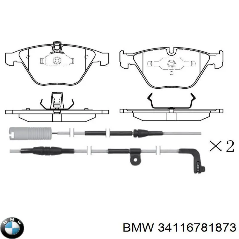 Pastillas de freno delanteras 34116781873 BMW