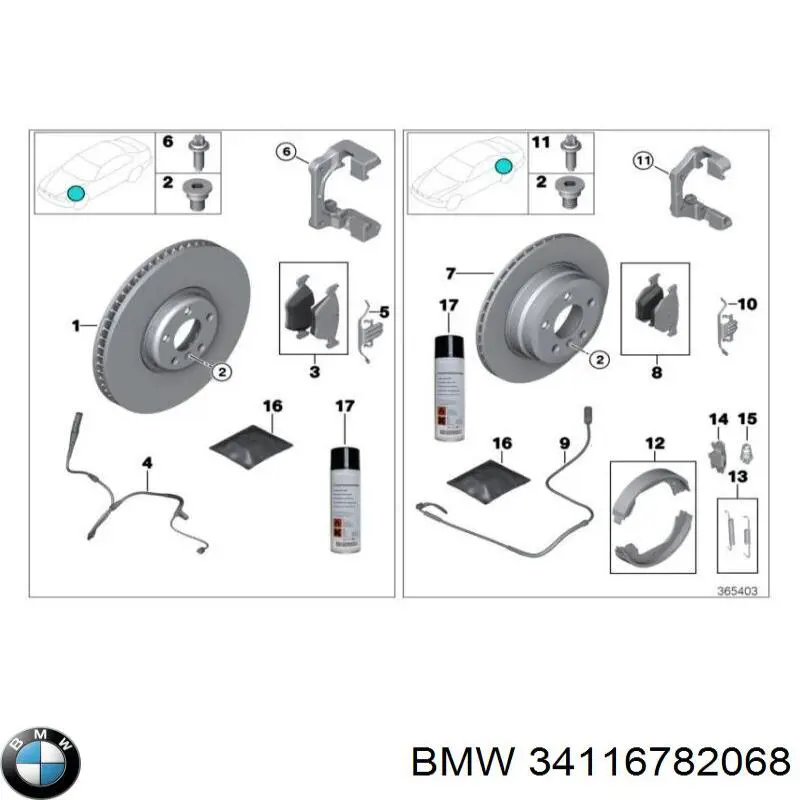 34116782068 BMW disco do freio dianteiro