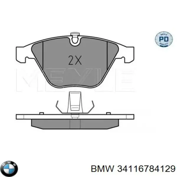 34116784129 BMW колодки тормозные передние дисковые