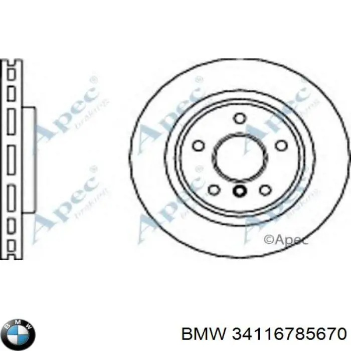 Купить 34116785670 BMW Ротор тормозной