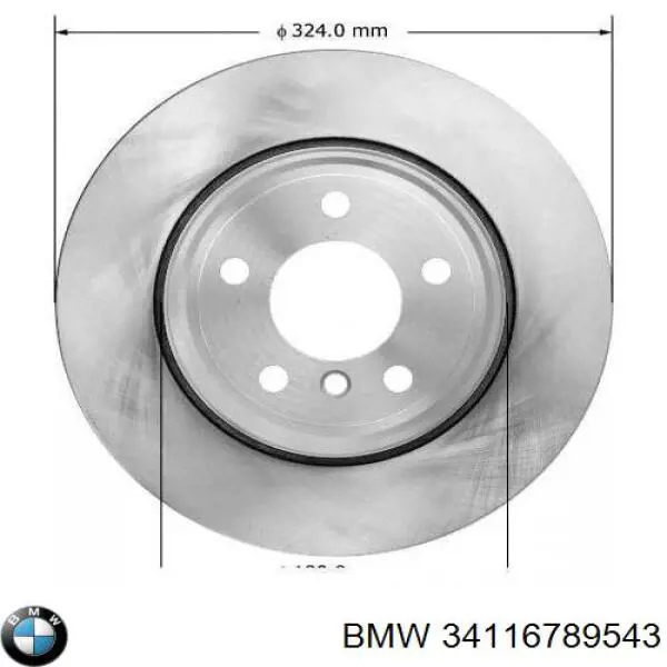 34116789543 BMW диск тормозной передний