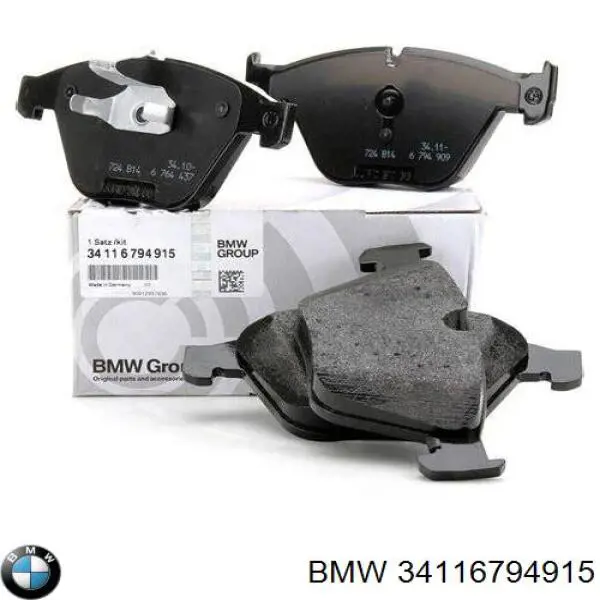 Колодки гальмівні передні, дискові 34116794915 BMW