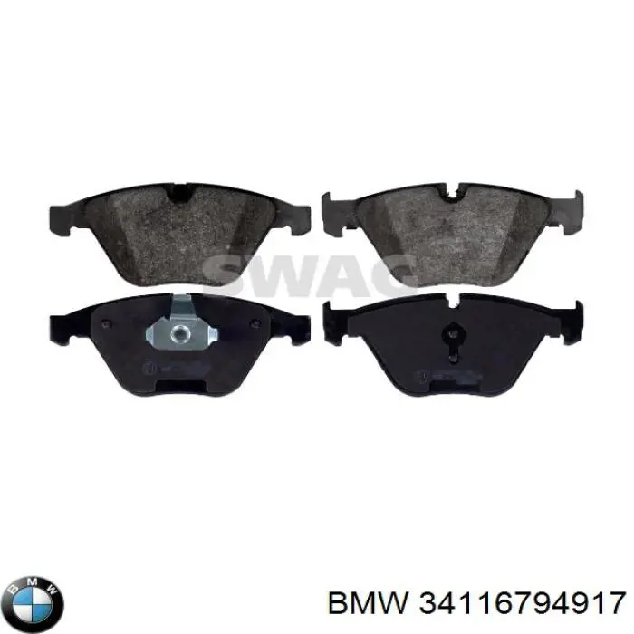 Передние тормозные колодки 34116794917 BMW