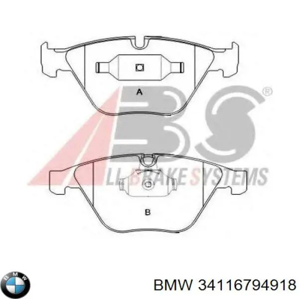 Pastillas de freno delanteras 34116794918 BMW