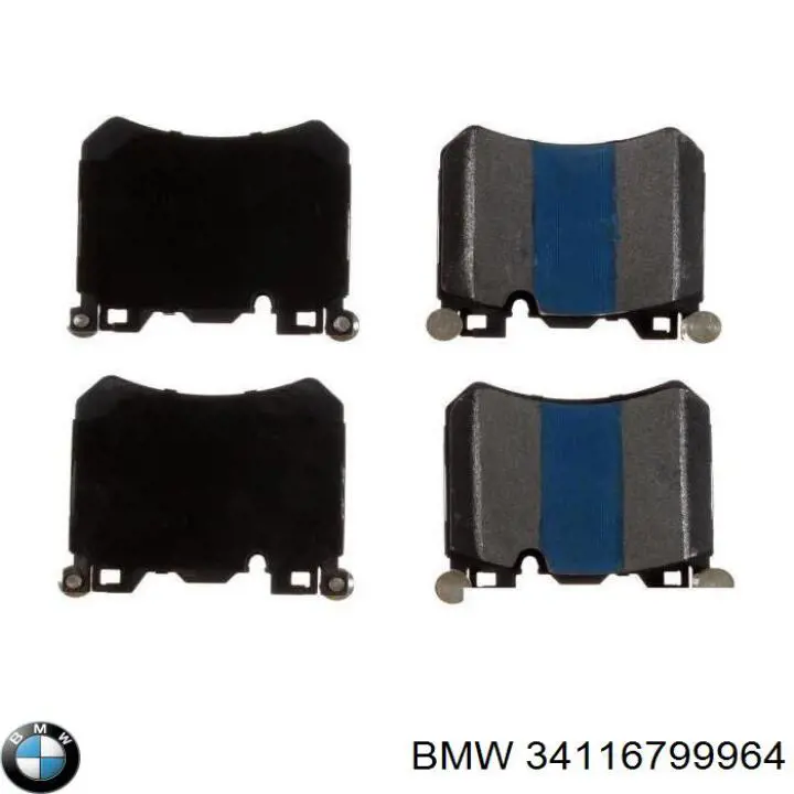 Передние тормозные колодки 34116799964 BMW