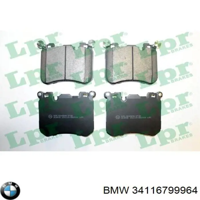 Передние тормозные колодки 34116799964 BMW