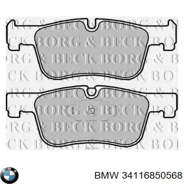 34116850568 BMW Колодки передние