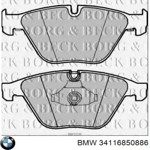 Колодки BMW 34116850886 цена, от 70.56 USD