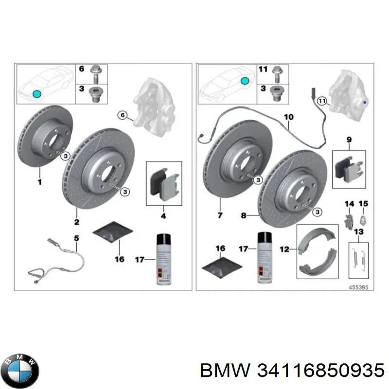 Kit de reparación de frenos BMW 3 GRAN TURISMO