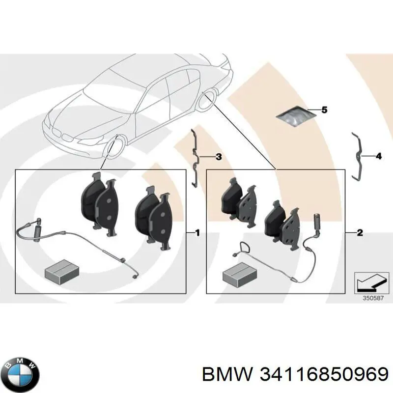 Купить 34116850969 BMW Суппорт тормозной передний левый