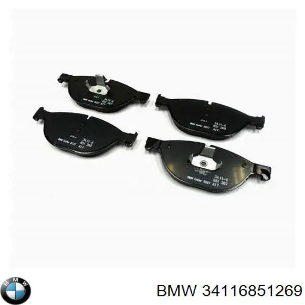 Передние тормозные колодки 34116851269 BMW