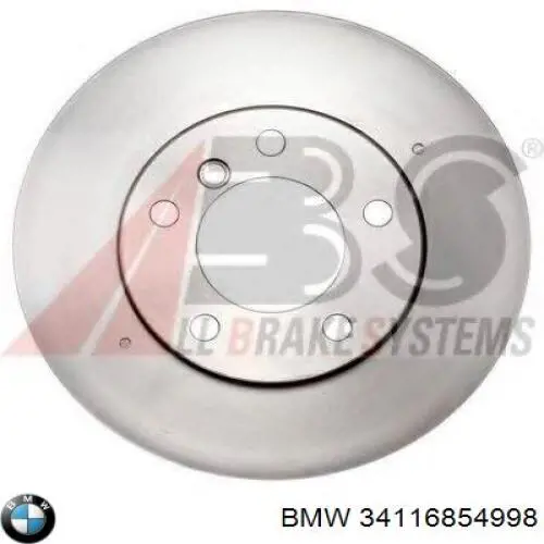 Передние тормозные диски 34116854998 BMW