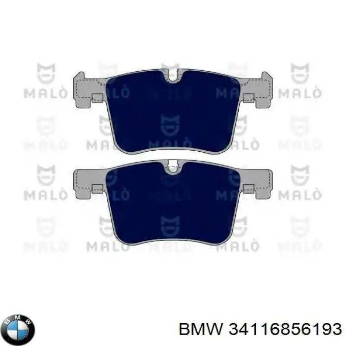 Передние тормозные колодки 34116856193 BMW