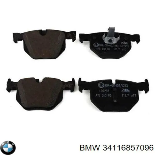Купить 34116857096 BMW Колодки тормозные