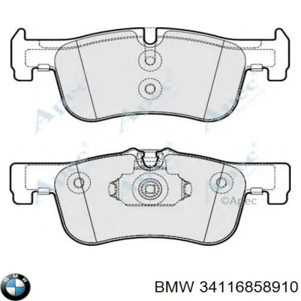 Sapatas do freio dianteiras de disco BMW 34116858910