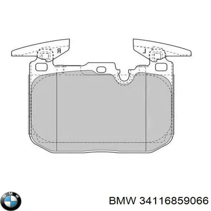 Передние тормозные колодки 34116859066 BMW
