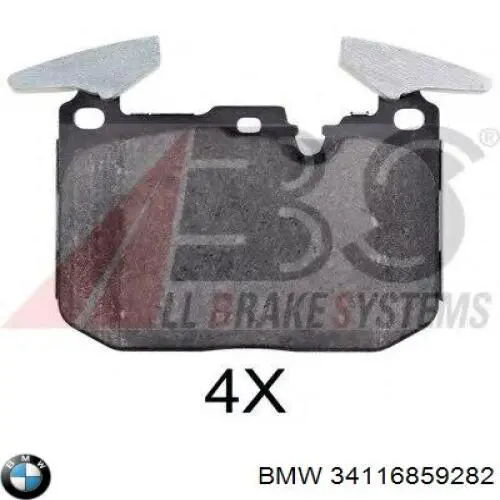 34116859282 BMW sapatas do freio dianteiras de disco