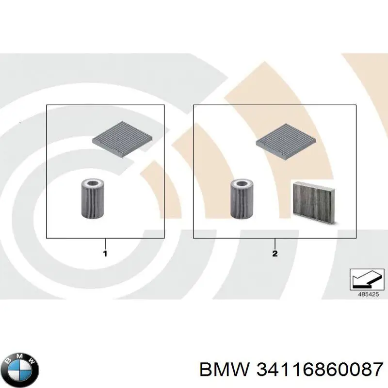 Комплект пружинок крепления дисковых колодок, передних BMW 34116860087 цена, от 27.70 USD