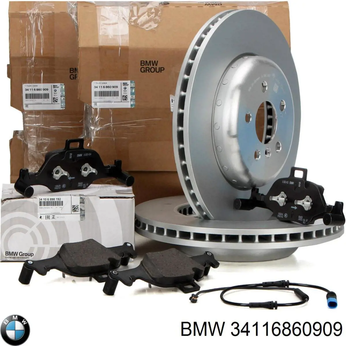 Передние тормозные диски 34116860909 BMW