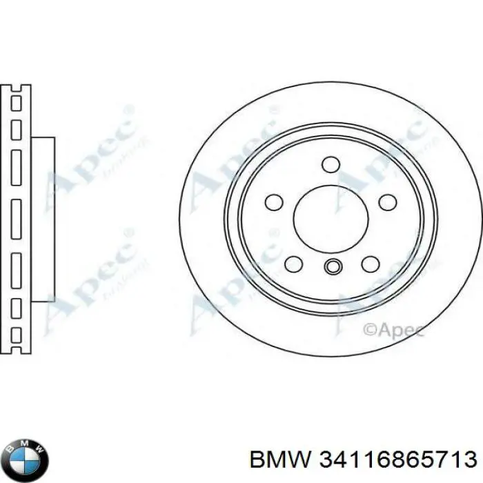 Передний тормозной диск BMW 34116865713