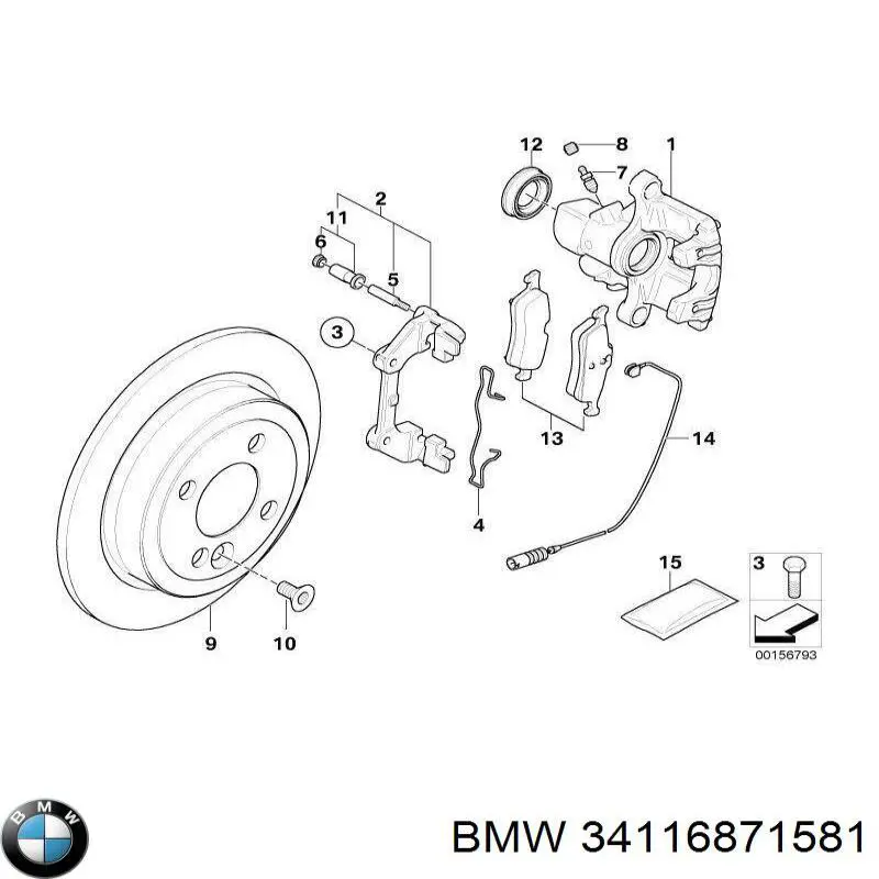 Штуцер прокачки суппорта тормозного переднего BMW 34111160190 цена, от 13.65 USD