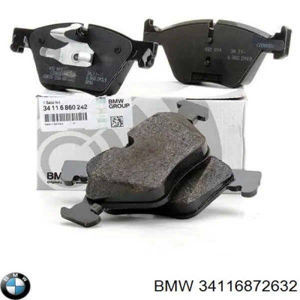 Колодки тормозные передние дисковые BMW 34116872632