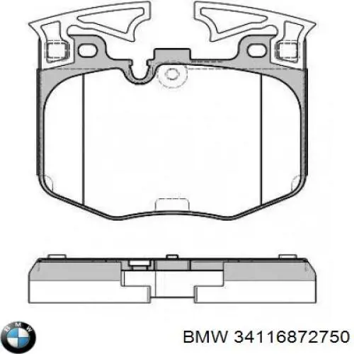 34116872750 BMW колодки тормозные передние дисковые