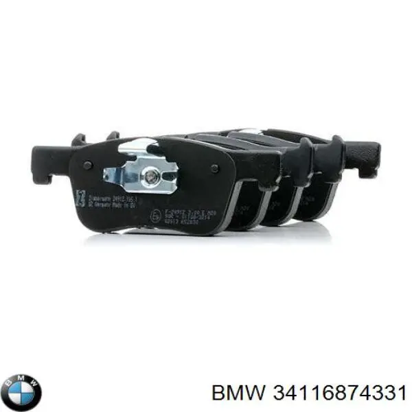 Колодки гальмівні передні, дискові 34116874331 BMW