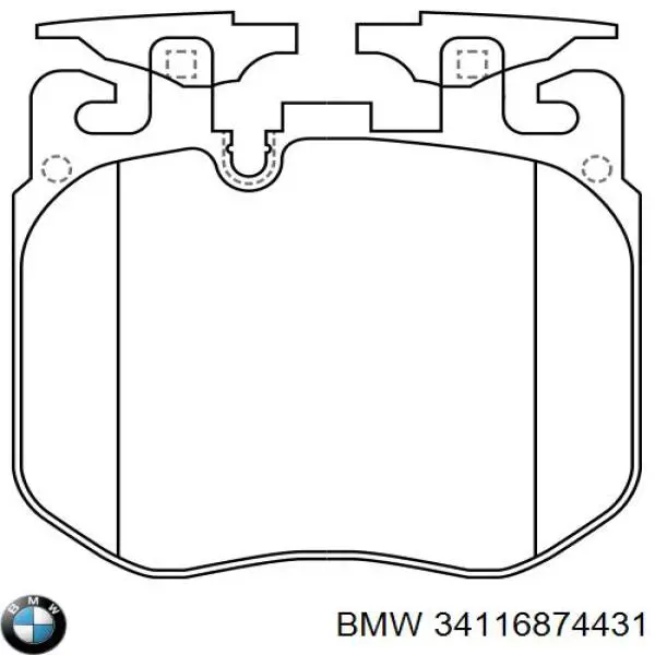 Передние тормозные колодки 34116874431 BMW