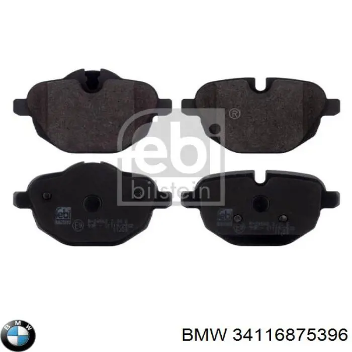34116875396 BMW sapatas do freio dianteiras de disco