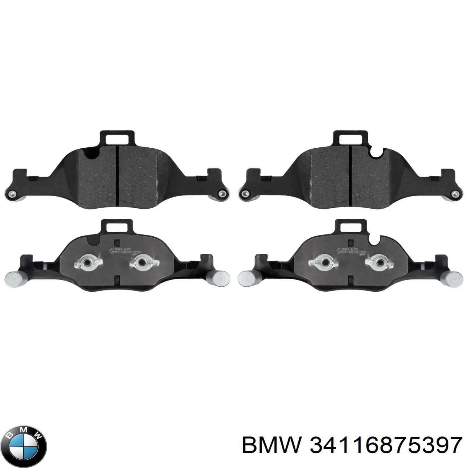 34116875397 BMW sapatas do freio dianteiras de disco