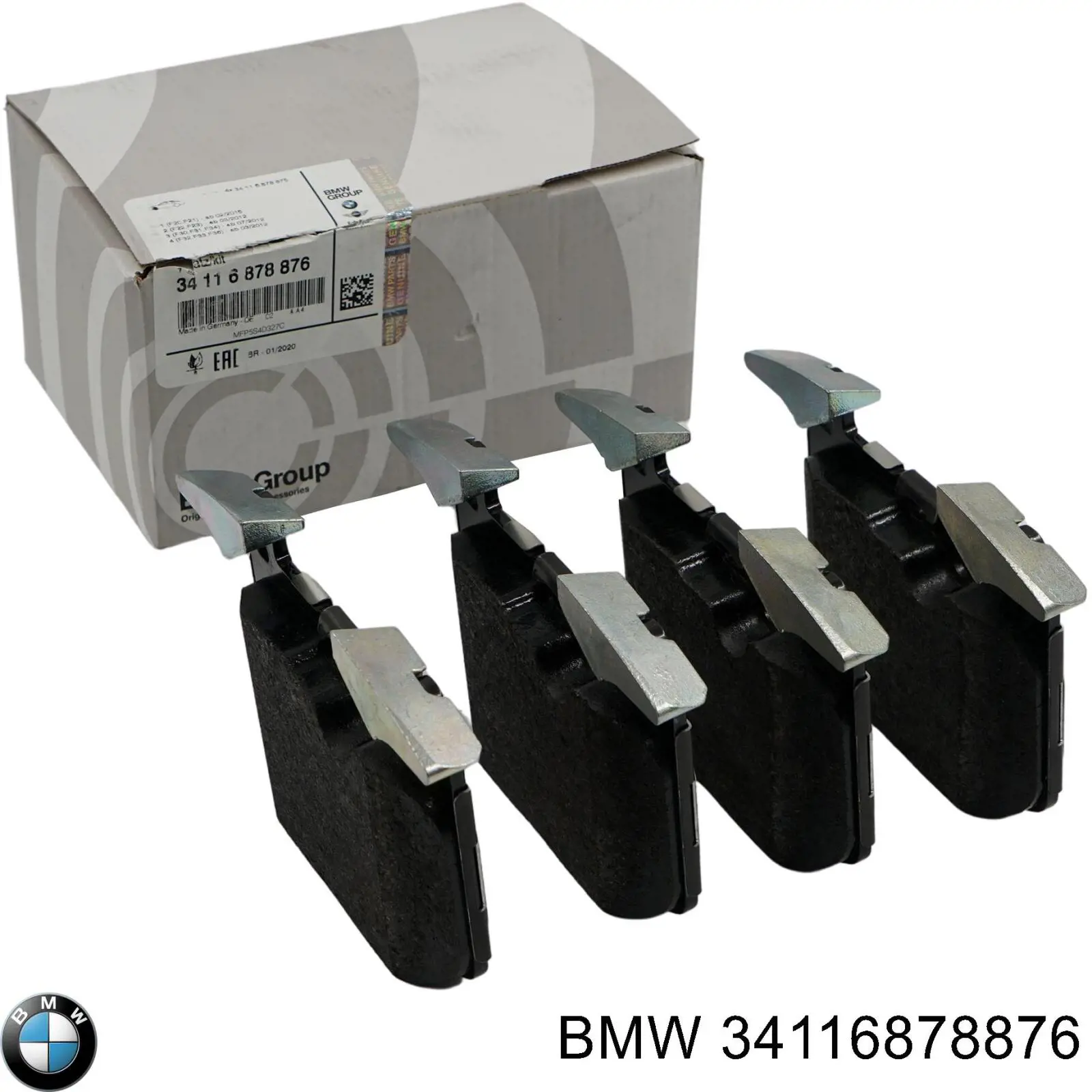 34116878876 BMW Sapatas do freio dianteiras de disco