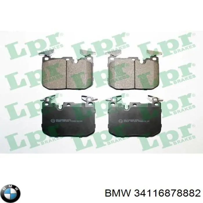 34116878882 BMW Sapatas do freio dianteiras de disco