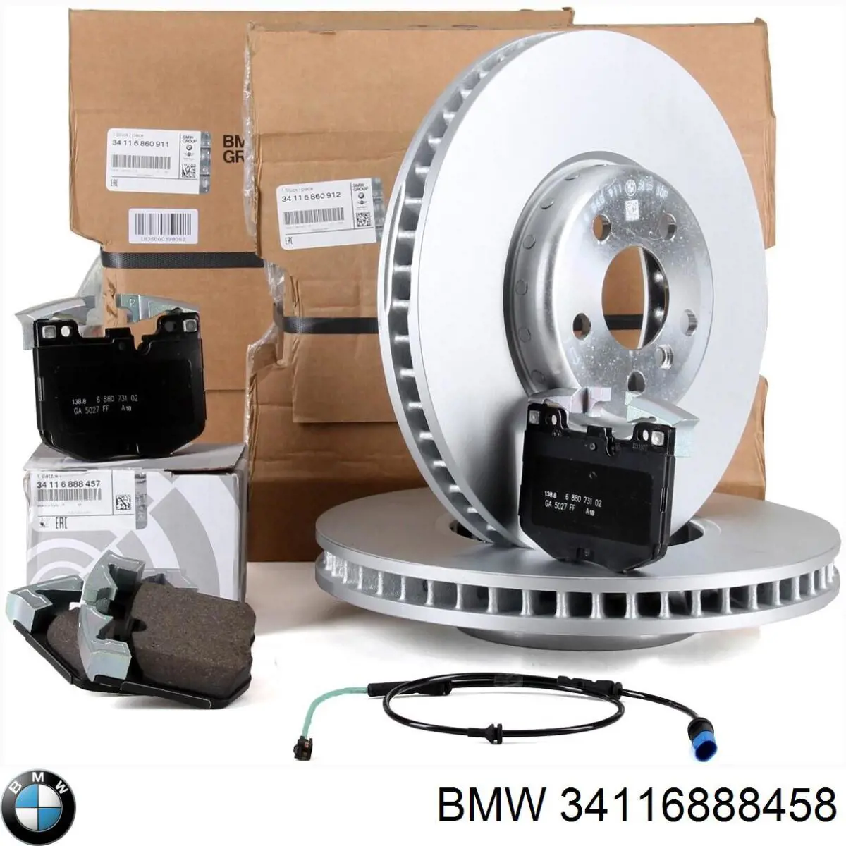 Compre 34116888458 BMW Sapatas do freio dianteiras de disco