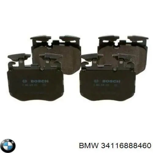 34116888460 BMW колодки тормозные передние дисковые