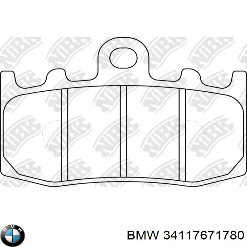 Передние тормозные колодки 34117660448 BMW