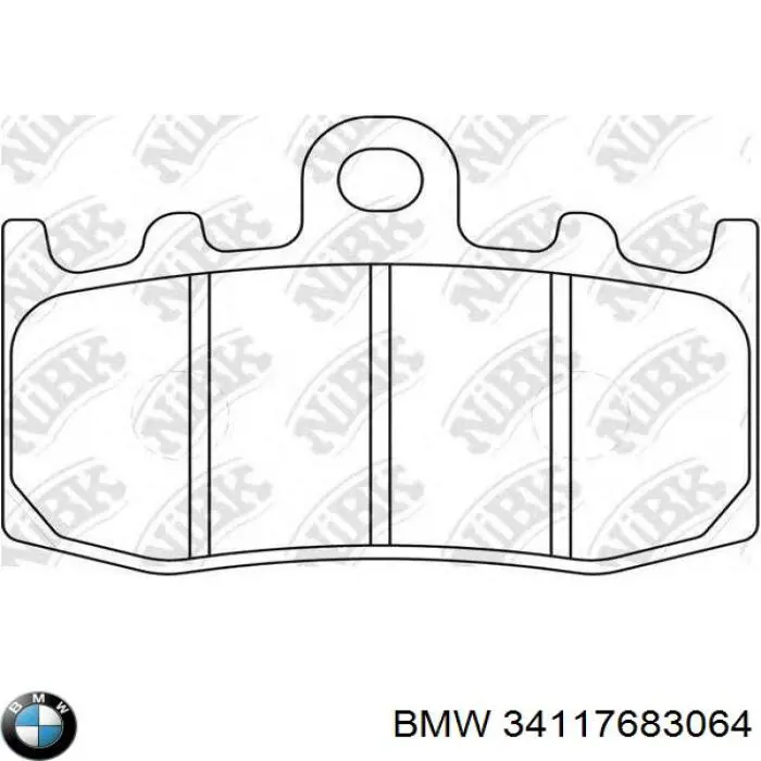 Передние тормозные колодки 34117683064 BMW