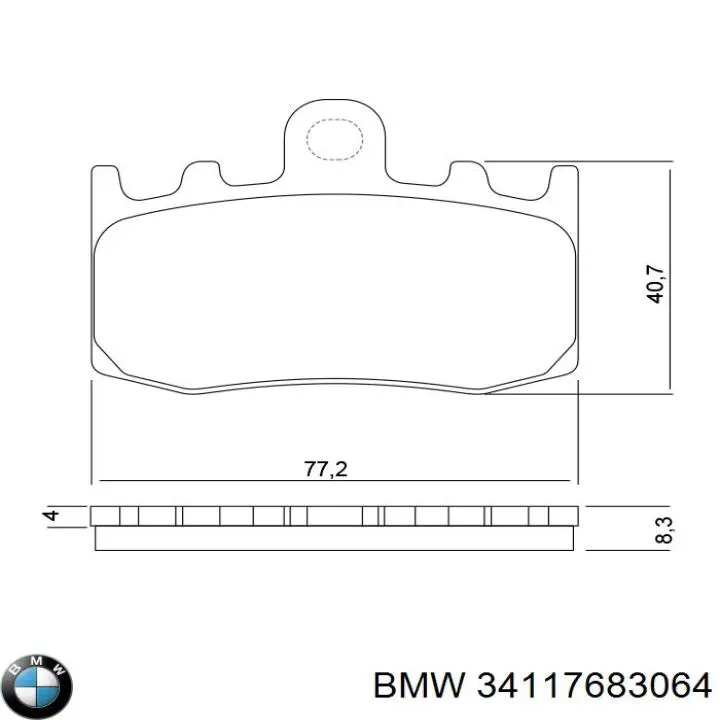 Колодки BMW 34117683064 цена, от 52.00 USD