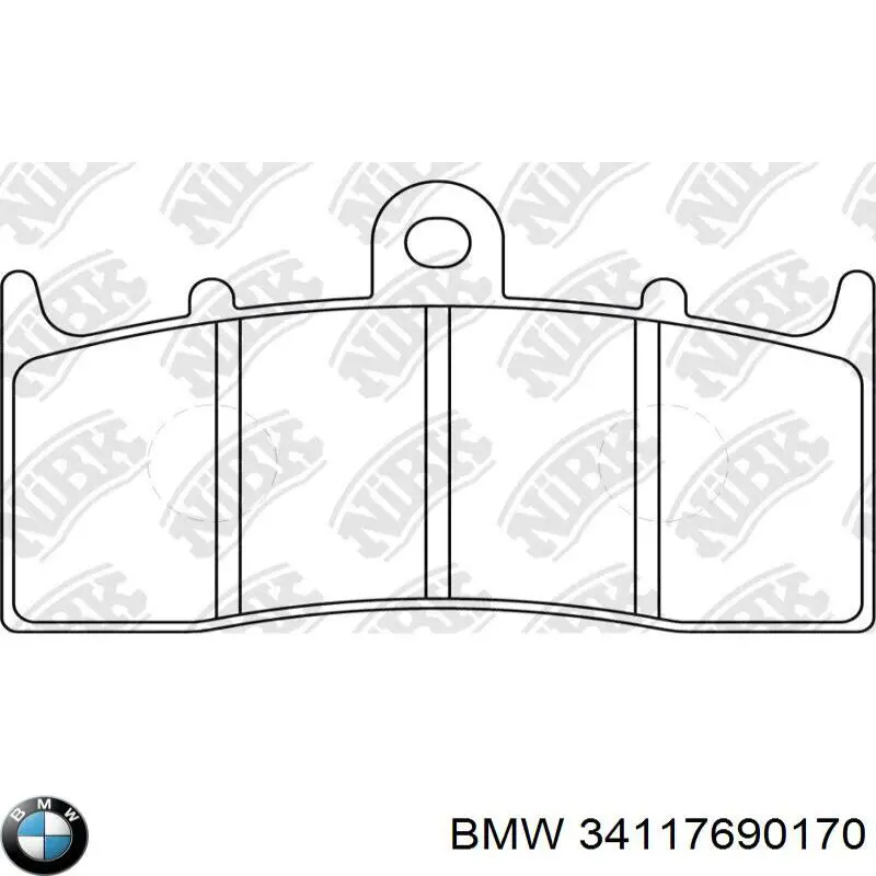 34117690170 BMW sapatas do freio dianteiras de disco