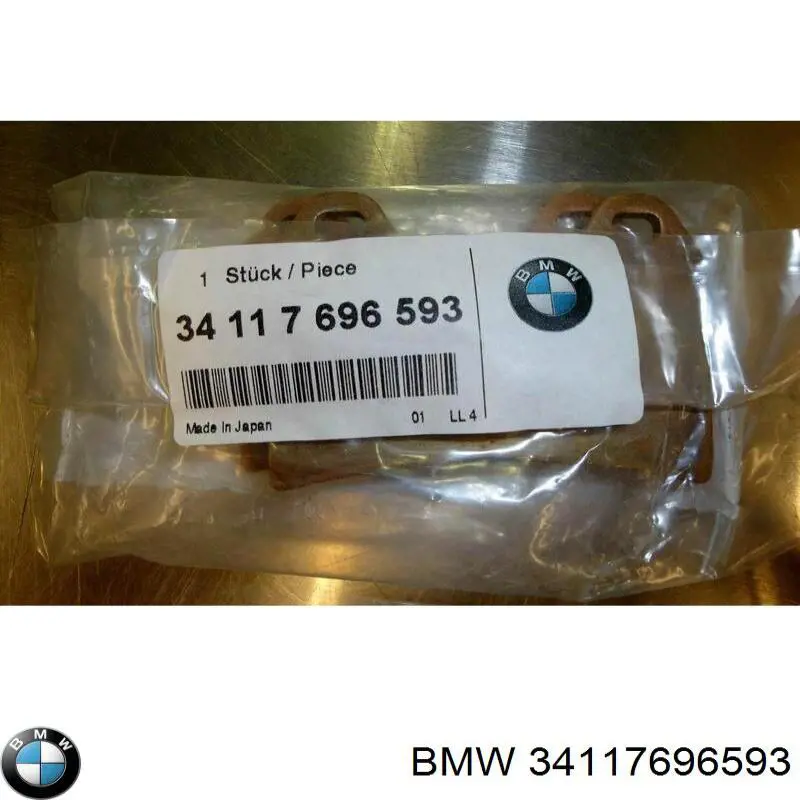 34117696593 BMW sapatas do freio traseiras de disco