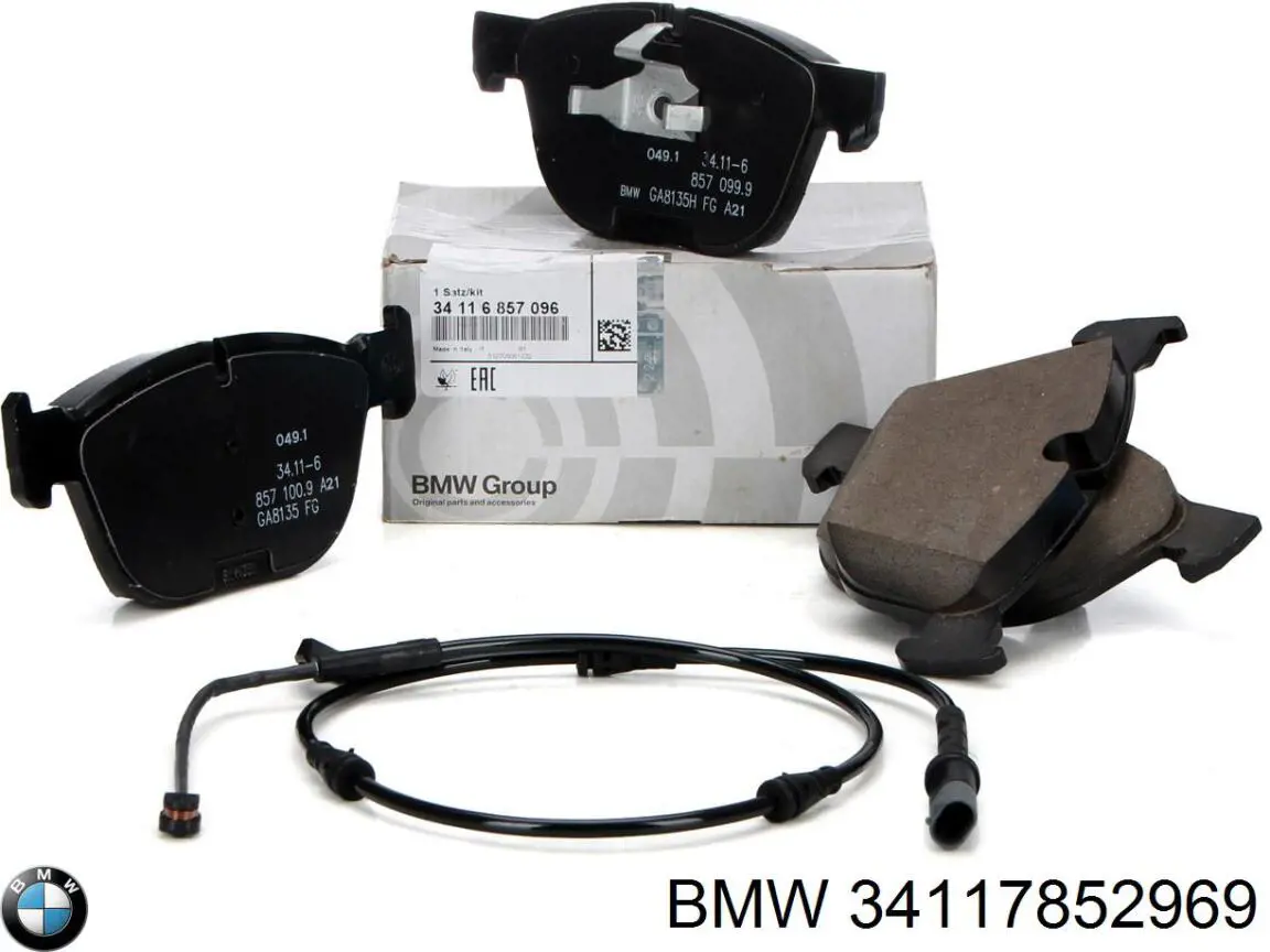 Передние тормозные колодки 34117852969 BMW
