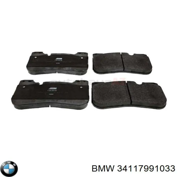 Передние тормозные колодки 34117991033 BMW