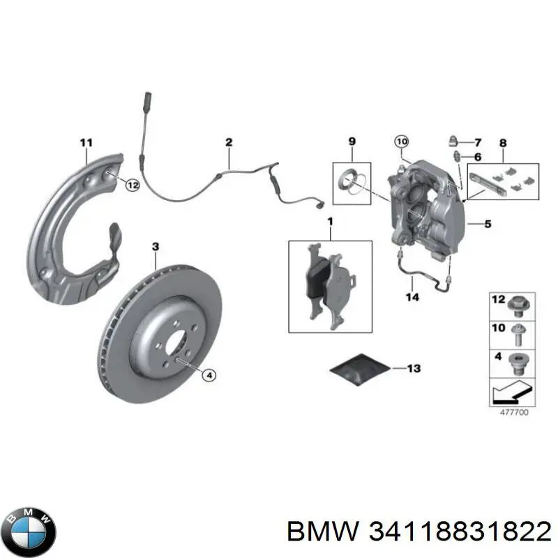 34118831822 BMW disco do freio dianteiro