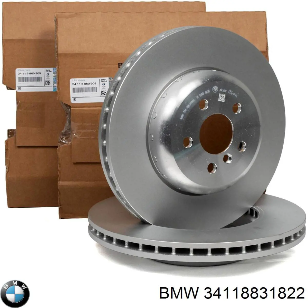 Передние тормозные диски 34118831822 BMW