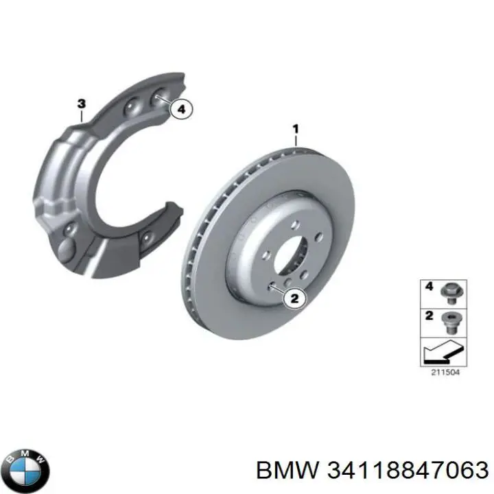 Купить 34118847063 BMW Колодки тормозные