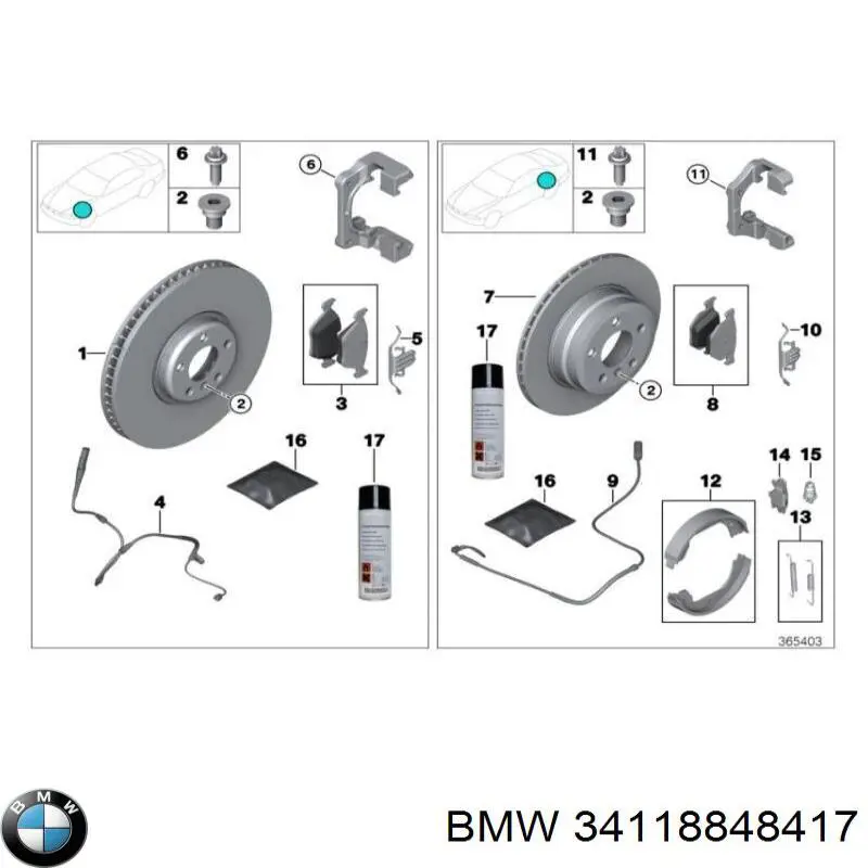 Compre 34118848417 BMW Disco do freio dianteiro