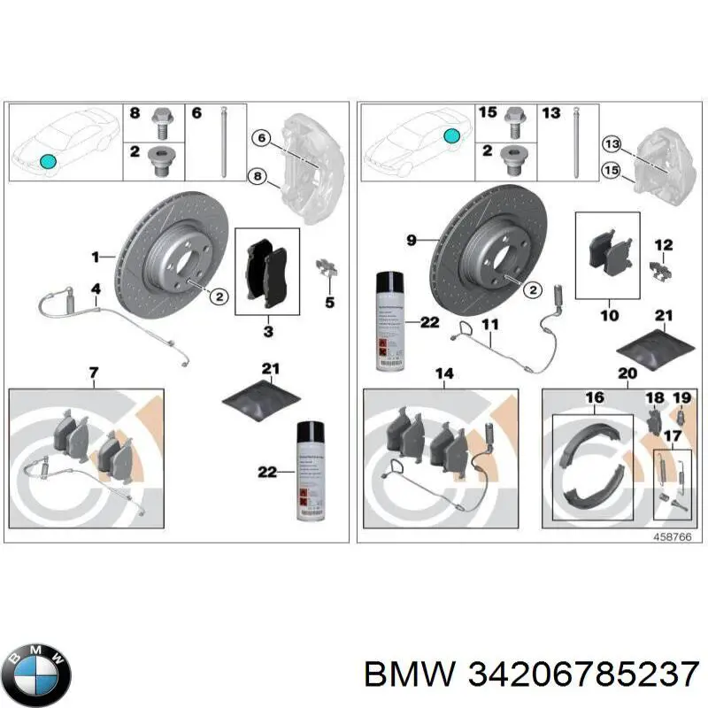 34206785237 BMW Тормозной суппорт задний левый